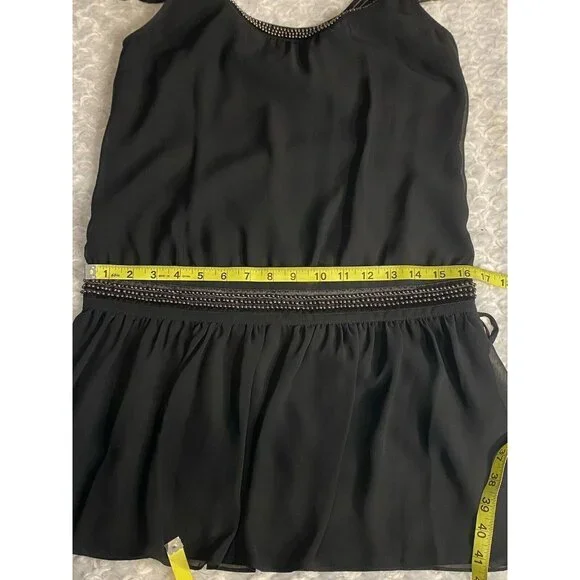 Guess Beaded Dressy Tank Beaded Size 3 Jet Black - Picture 9 of 13